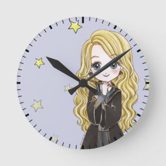 Horloge Ronde Aquarelle magique Luna Lovegood