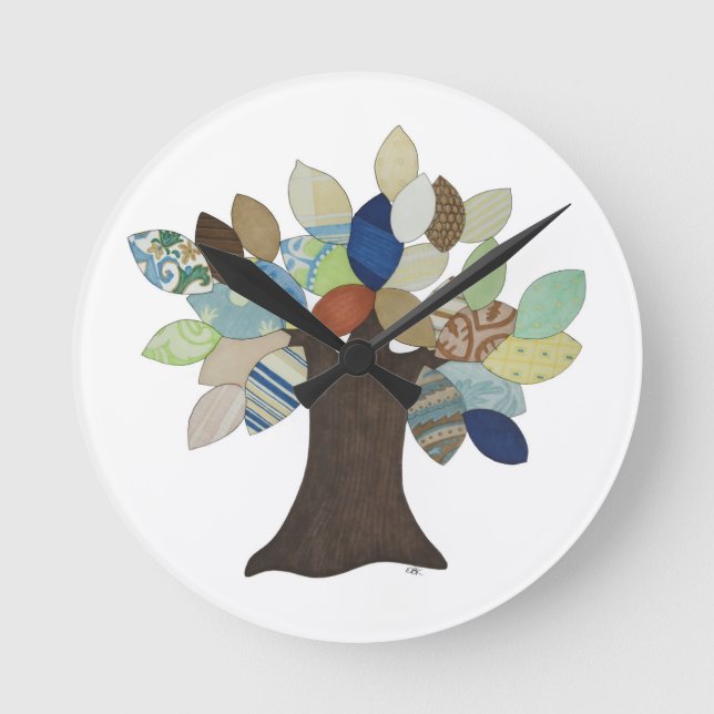 Horloge ronde Arbre Argent (Recto)
