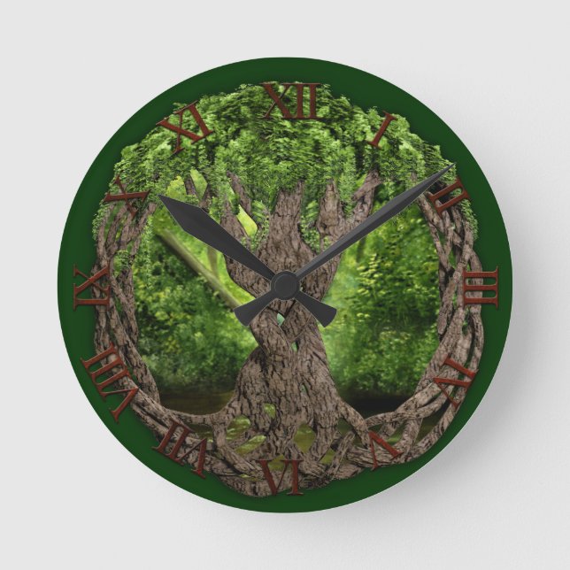 Horloge Ronde Arbre Celtique De Vie (Recto)