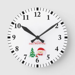Horloge Ronde Arbre de Noël