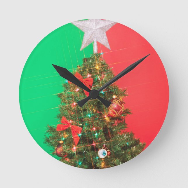 Horloge Ronde arbre de noël (Recto)