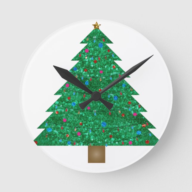 Horloge Ronde arbre de Noël (Recto)