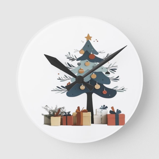 Horloge Ronde Arbre de Noël (Recto)