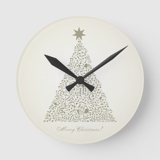 Horloge Ronde Arbre de Noël musical (Recto)