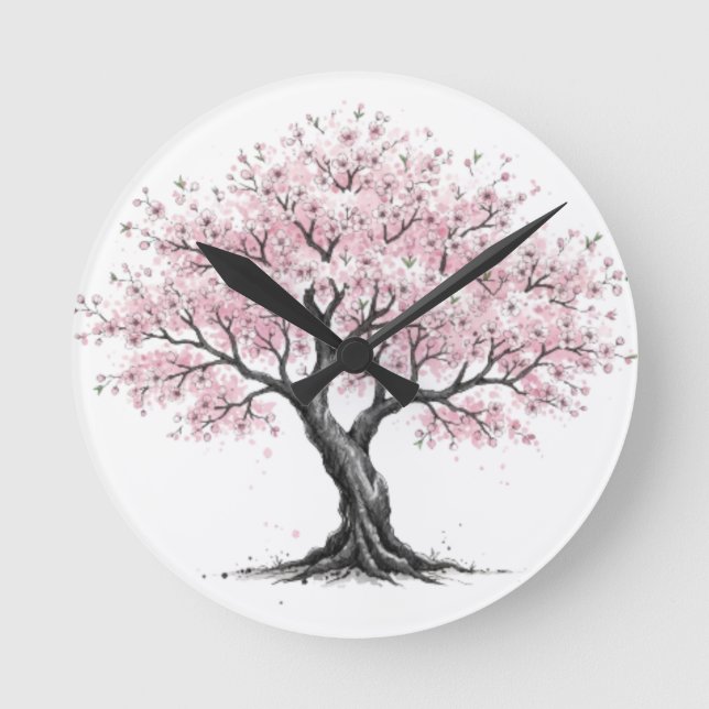 Horloge Ronde Arbre Sakura (Recto)