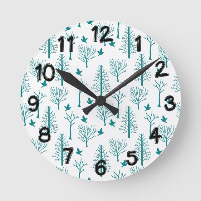 Horloge Ronde Arbres d'hiver (Recto)