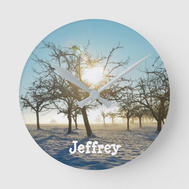 Horloge Ronde Arbres d'hiver   -     - (Recto)
