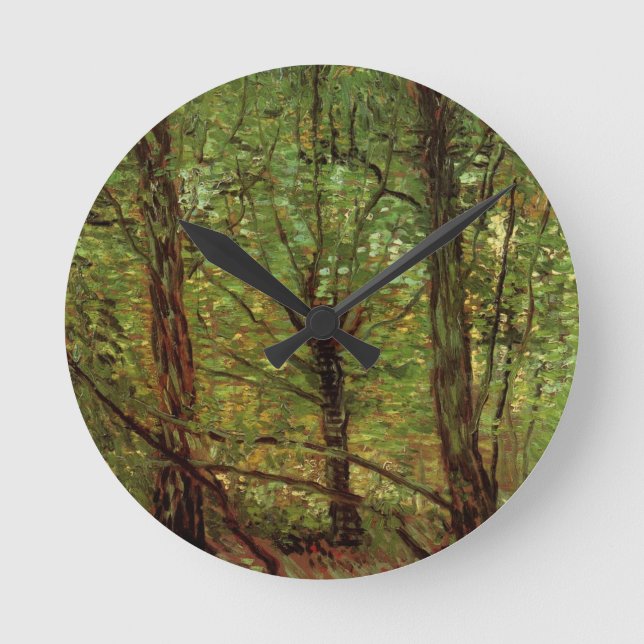 Horloge Ronde Arbres et sous-bois par Vincent van Gogh (Recto)