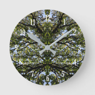 Horloge Ronde Arbres image miroir