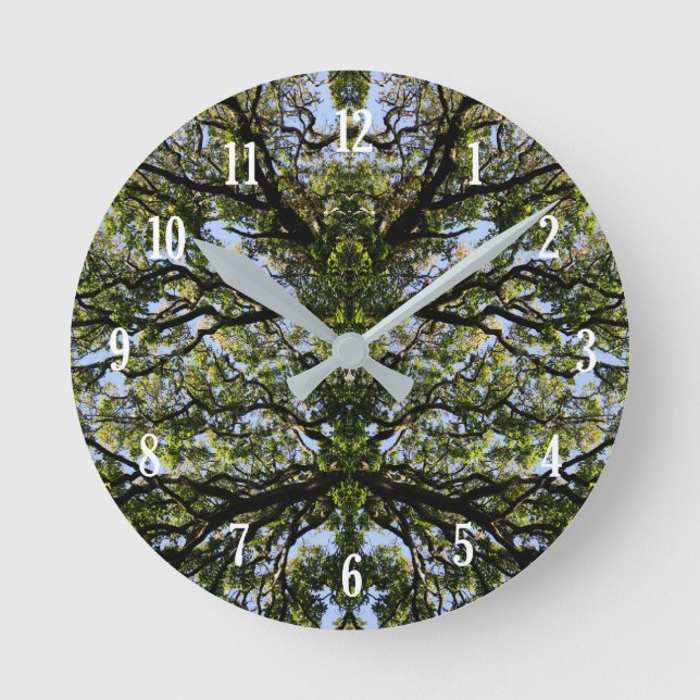 Horloge Ronde Arbres image miroir (Recto)