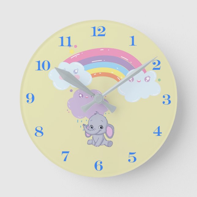 Horloge ronde arc-en-ciel (Recto)