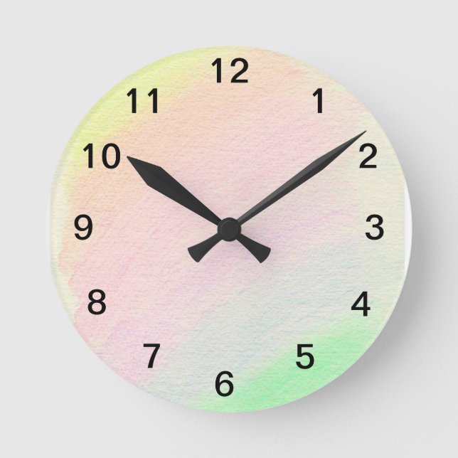 Horloge Ronde Arc-en-ciel - (Recto)
