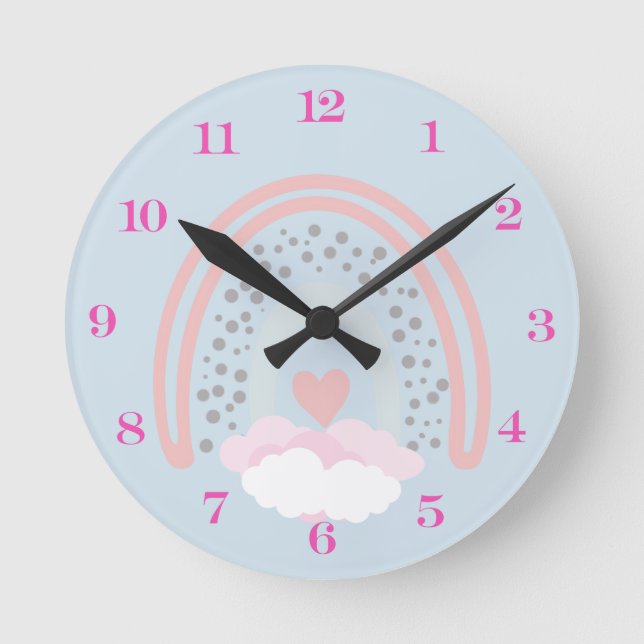 Horloge ronde arc-en-ciel (Recto)