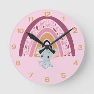 Horloge ronde arc-en-ciel