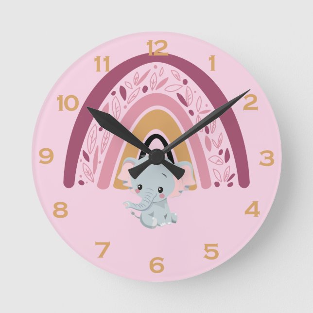 Horloge ronde arc-en-ciel (Recto)