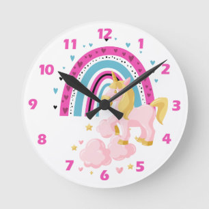 Horloge ronde arc-en-ciel