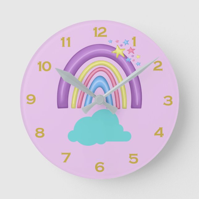 Horloge ronde arc-en-ciel (Recto)