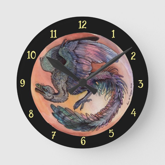 Horloge Ronde Archaeopteryx ronde (Recto)
