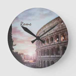 Horloge Ronde Architecture antique Rome coucher de soleil ville