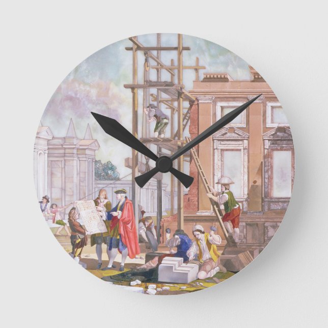 Horloge Ronde Architecture, from a series of four illustrating t (Recto)