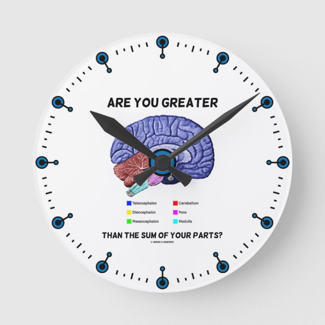 Horloge Ronde Are You Greater Than The Sum Of Your Parts ? Brain (Recto)