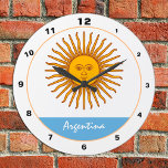 Horloge Ronde Argentina Flag & Argentina trendy fashion /design<br><div class="desc">WALL CLOCK: Argentina & Argentina Flag fashion design - love my country,  travel,  holiday,  country patriots / sports fans</div>