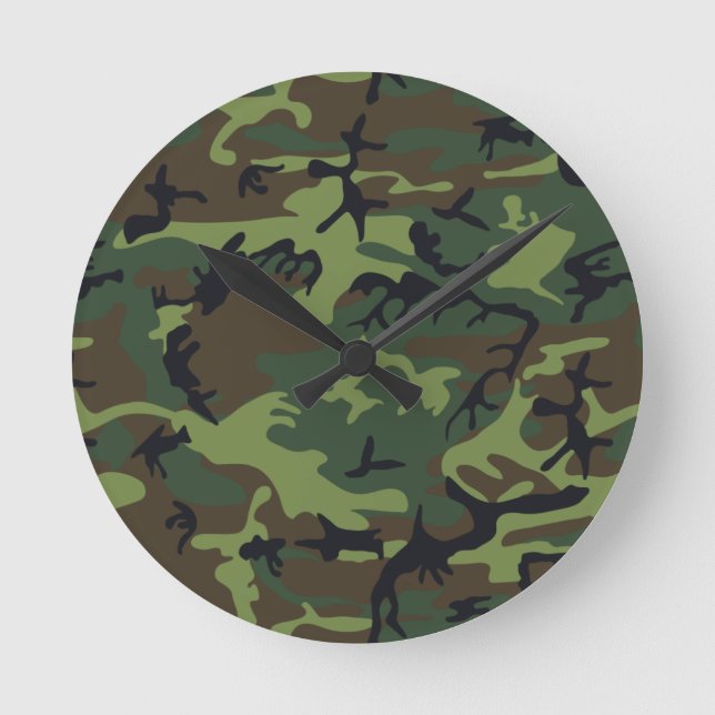 Horloge Ronde Armée Camo (Recto)