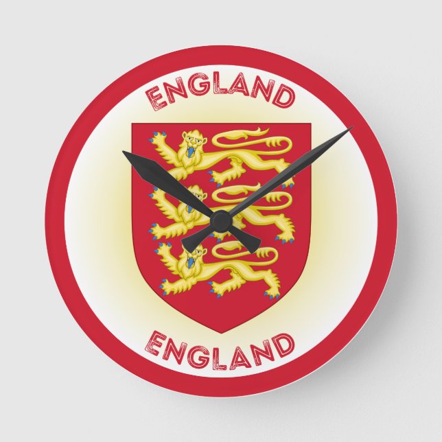 Horloge Ronde Armoiries d'Angleterre Forme circulaire (Recto)