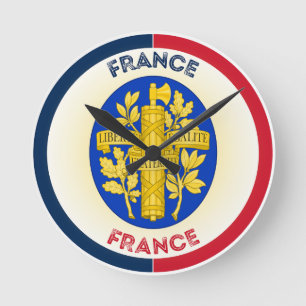 Horloge Ronde Armoiries de France Forme circulaire