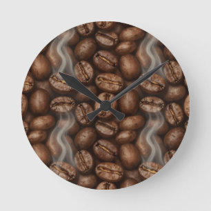 Horloge Ronde Arôme de vapeur de grains de café fraîchement torr