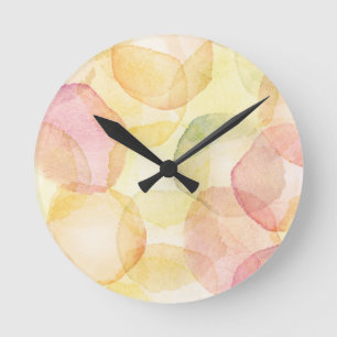 Horloge Ronde Arrière - plan abstrait conçu avec l'aquarelle