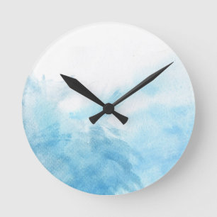 Horloge Ronde arrière - plan coloré d'aquarelle pour le votre