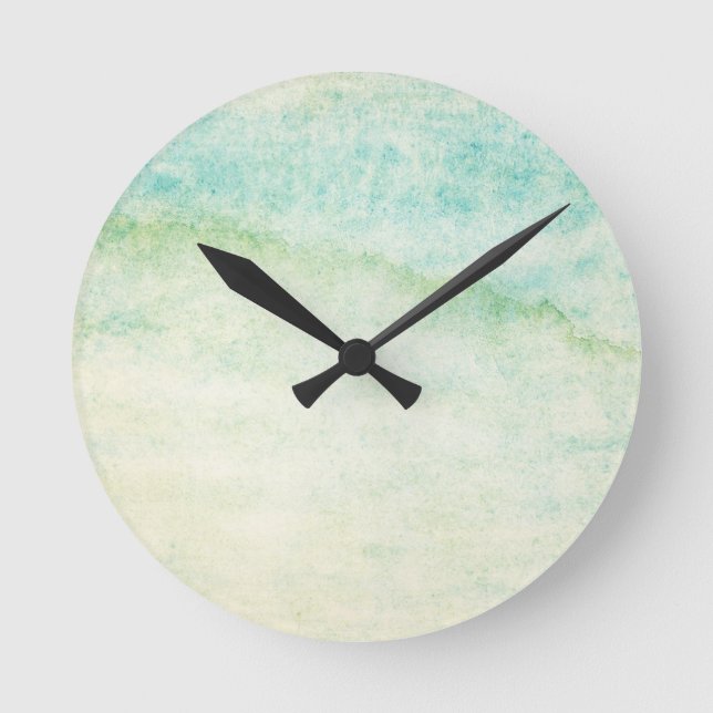 Horloge Ronde arrière - plan d'aquarelle Abstrait (Recto)