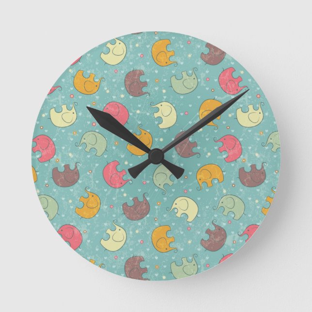 Horloge Ronde arrière - plan de bébé (Recto)