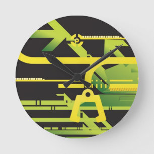 Horloge Ronde Arrière - plan de demi-teinte technique 4