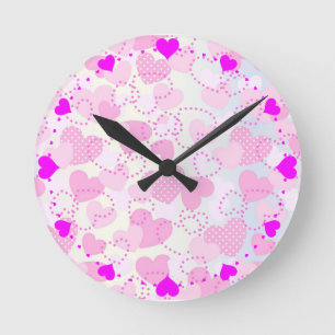 Horloge Ronde Arrière-plan de la Saint-Valentin