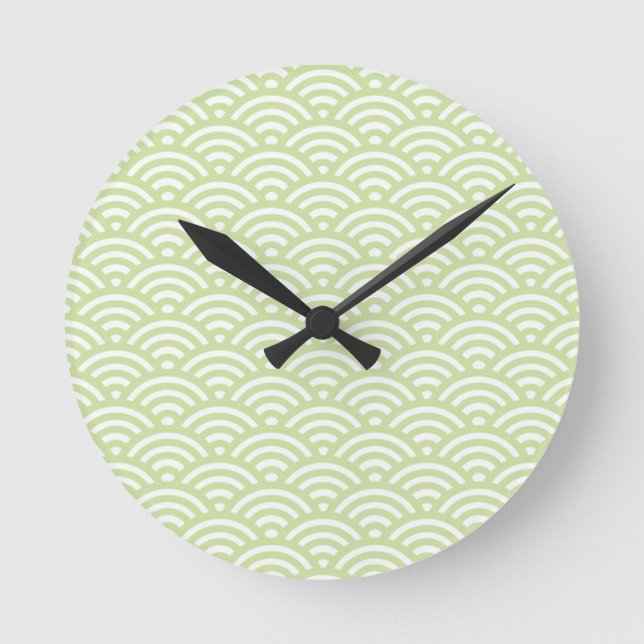 Horloge Ronde Arrière - plan de vague orientale (Recto)