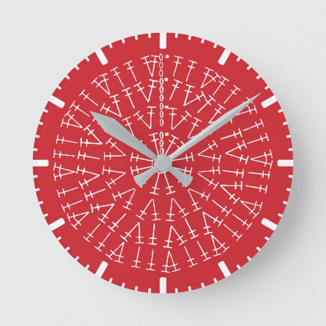 Horloge ronde Arrière - plan du graphique Crochet  (Recto)