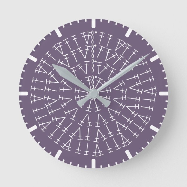 Horloge ronde Arrière - plan du graphique Crochet  (Recto)