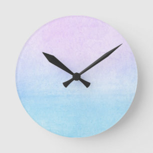 Horloge Ronde Arrière - plan peint à la main 18 d'aquarelle