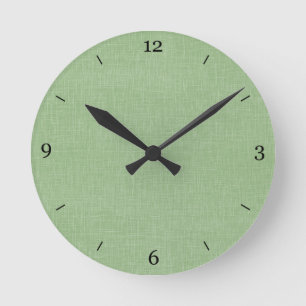 Horloge Ronde Arrière - plan texturisé de tissu de toile de Faux