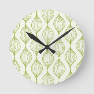 Horloge Ronde Arrière - plan vertical vert de motif d'ogee