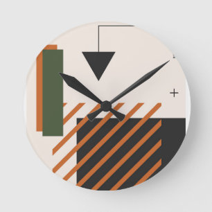 Horloge Ronde Arrière - plans de formes géométriques Abstraites