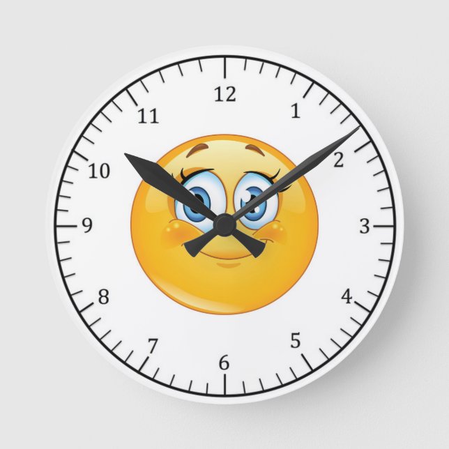 Horloge Ronde Arrondi de la paroi/face rose (Recto)