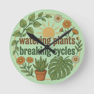 Horloge Ronde Arrosage des plantes brisant les cycles Rétro …