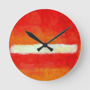 Horloge Ronde Art abstrait moderne - style de Rothko