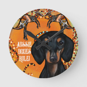 HORLOGE RONDE ART AUSTRALIE                  