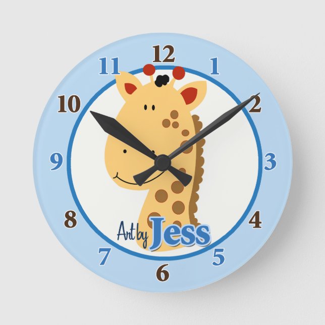 Horloge Ronde Art by Jess Giraffe Clock (Recto)