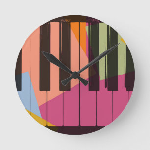 Horloge Ronde Art de bruit de piano