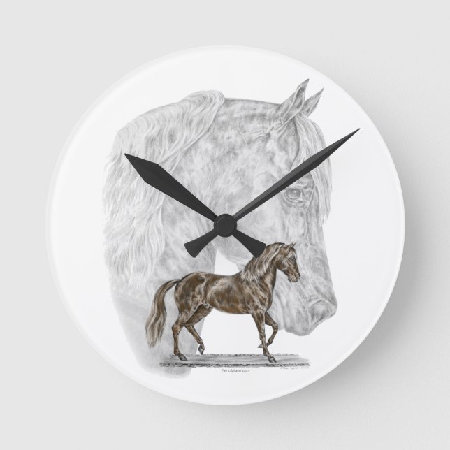 Horloge Ronde Art de cheval de Paso Fino (Recto)